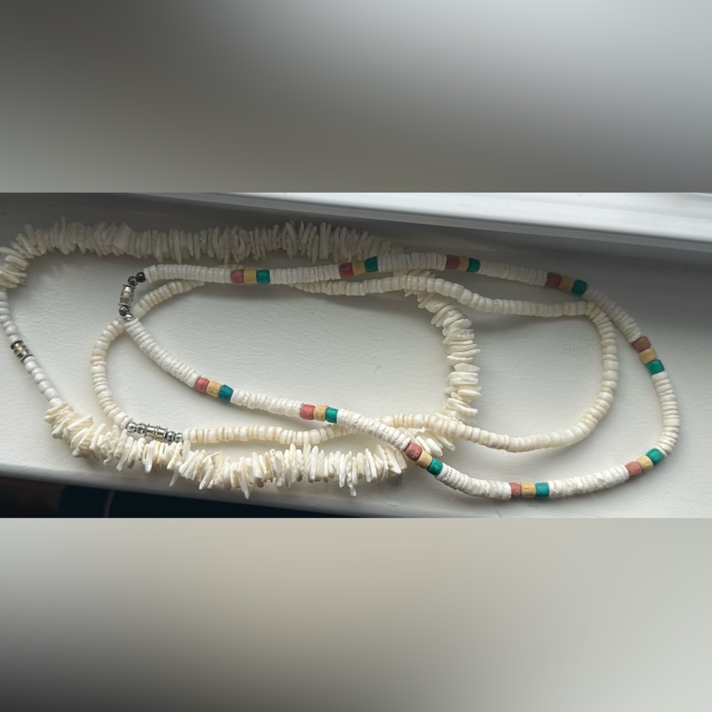 3 shell necklaces
